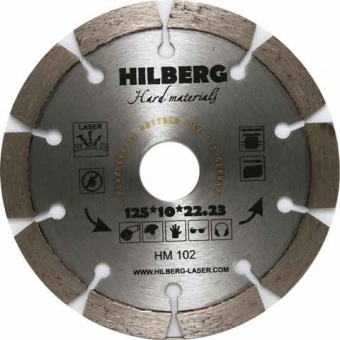 Диск    125 х 22,23 сегмент  Hilberg Hard Materials Лазер HM102