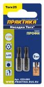 Вставка   TORX Tamper 25 х 25мм S2 (2шт блистер) ПРАКТИКА  035-660